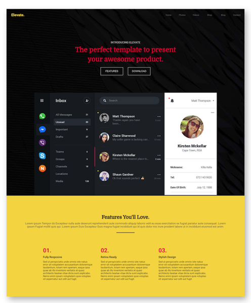 EverWeb Product Website Template