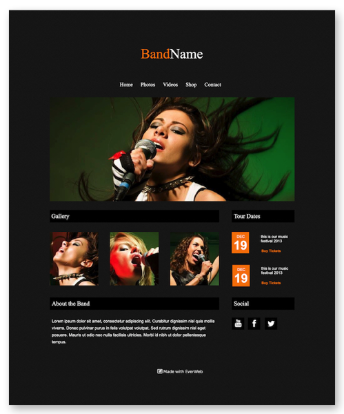 EverWeb Band Template