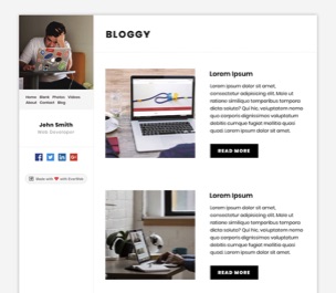 Bloggy EverWeb Template Preview